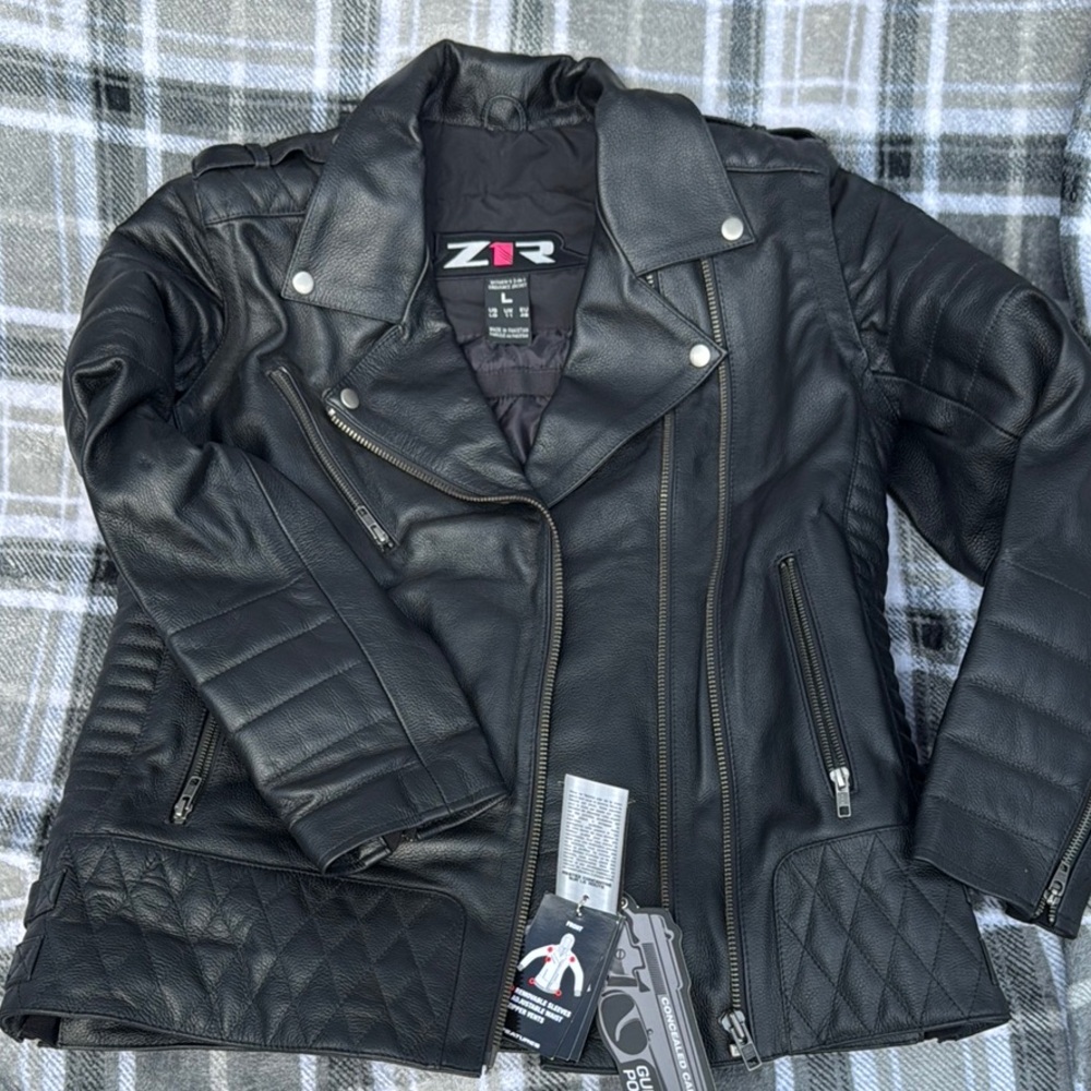 Black Leather Motorcycle Jacket